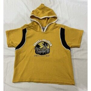 Harley Davidson Kids Size 6 Hooded Short Sleeve Custom Paint Shop